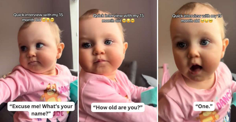 Mom interviews her 15-month-old daughter — she answered the questions like a total pro